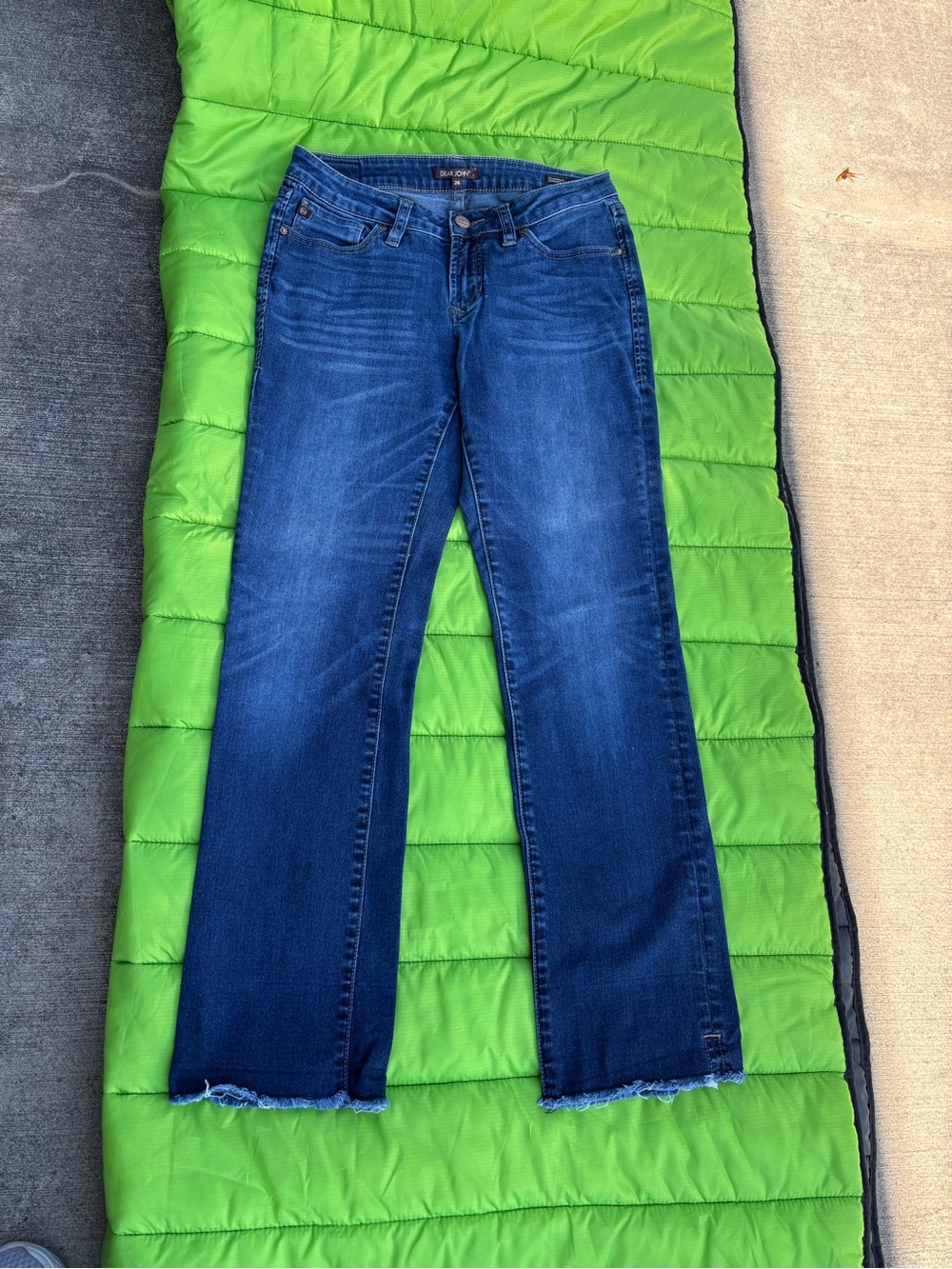 Dear John Indigo Straight-Leg Jeans with Raw Hem